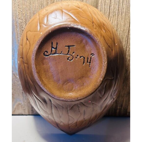 VTG Holland Mold Hand Painted Ceramic Squirrel on Acorn Nut Candy Bowl Signed 70 - Picture 4 of 4